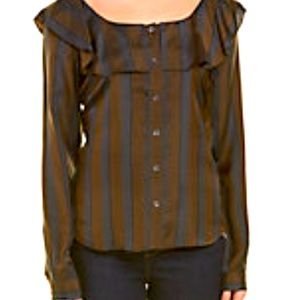 Cosette silk long sleeve top NWOT